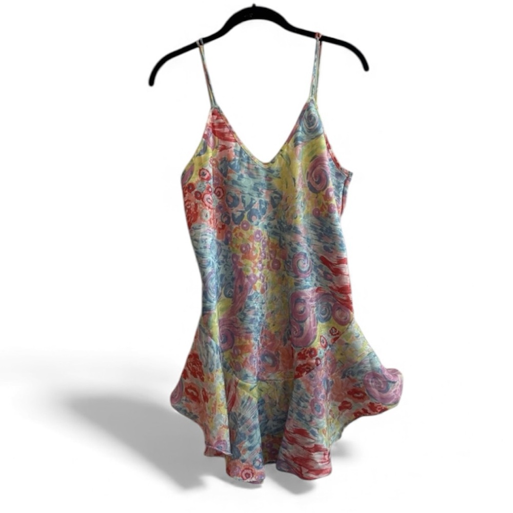 CINEMA ETOILE Vintage Slip Dress/Nightgown Abstract Print Size Medium